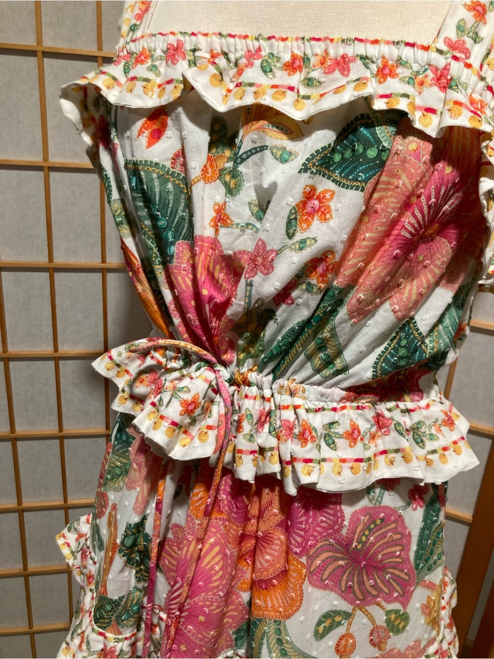 Anthropologie Farm Rio Tiered Floral Maxi Dress Size XL - Picture 4 of 16